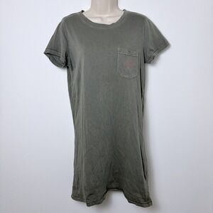 Thread & Supply Women's Sz S T Shirt Dress "Original Gansta" Graphic Pocket Punk